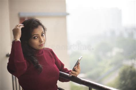 Portrait Of An Young And Attractive Brunette Indian Bengali Woman In