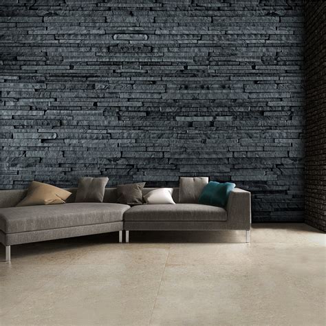 Grey Slate Wall Mural 3 D Effect Wallpaper Mural 315cm X