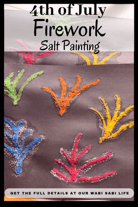 Fireworks Salt Painting Fireworks Craft Video Our Wabisabi Life