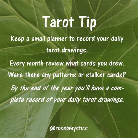 Tarot Tip Recording Your Daily Cards Tarot Tips Tarot Book Tarot