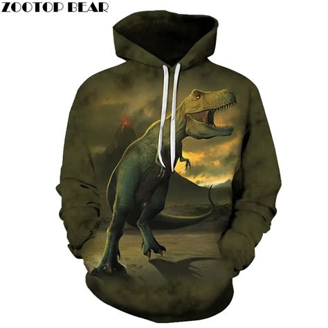 Dinosaur Printed Hoodies Sweatshirts Men Tracksuit 3d Pullover