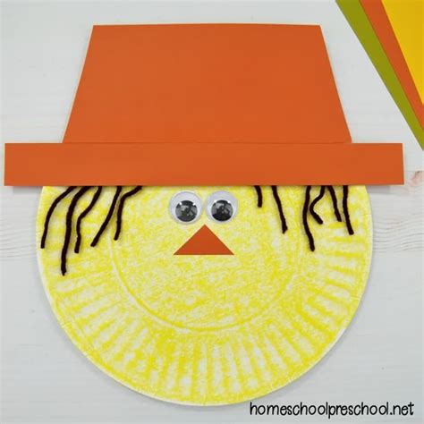 Fine Motor Paper Plate Scarecrow Craft For Preschoolers Scarecrow