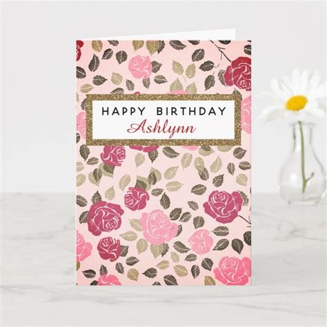 Floral Birthday Card Birthday Cards For Her Birthday