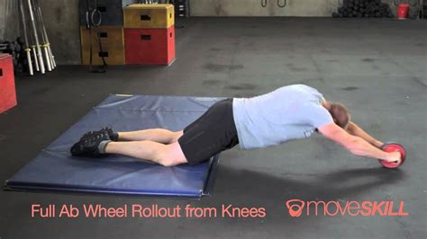 Demo Full Ab Wheel Rollout From Knees Youtube