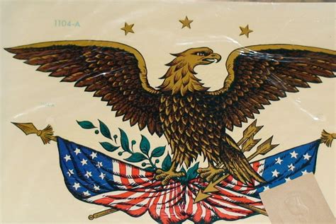 Two Vintage Patriotic American Eagle Decals New In Package