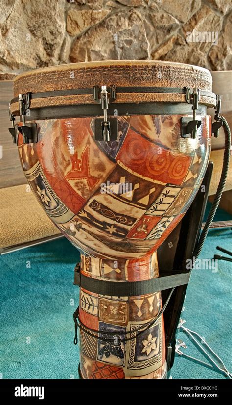 One African Djembe Drum Also Known As Jembe Jenbe Djimbe Jymbe