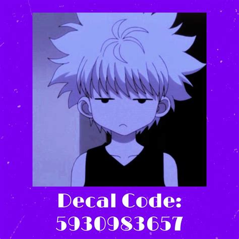 Killua Decal Anime Decals Roblox Pictures Aesthetic Anime