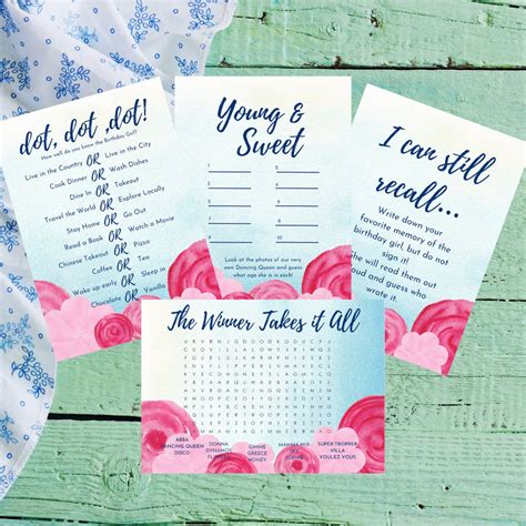 Mamma Mia Birthday Party Printable Games - Etsy