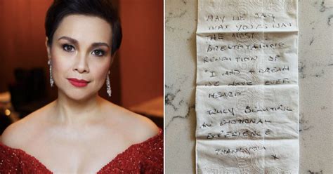lea salonga receives praise from fans on napkin inquirer entertainment