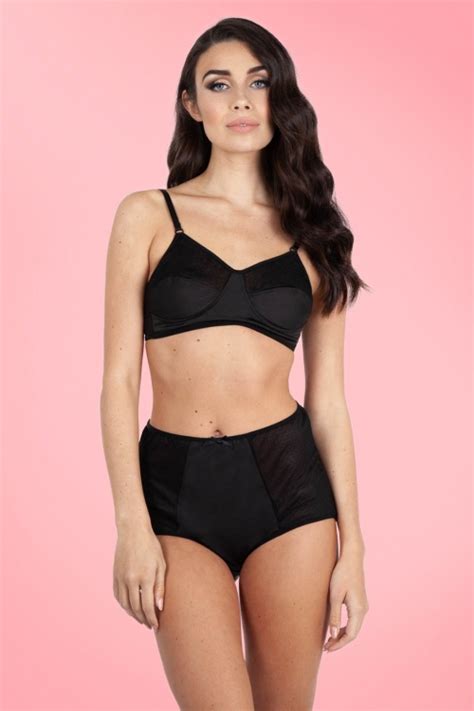 hot spots high waisted panties in black