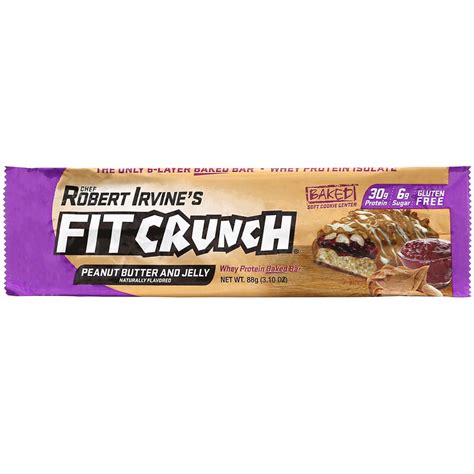 Fitcrunch Whey Protein Baked Bar Peanut Butter And Jelly 12 Bars 3