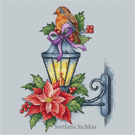 Lantern With A Bird Sa Stitch