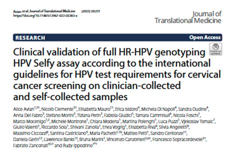 HPV SELFY THE FIRST FULL GENOTYPING HPV TEST VALIDATED FOR PRIMARY