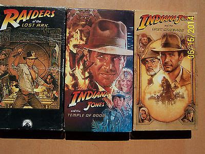 3 Indiana Jones VHS Raiders Of The Lost Ark Temple Of Doom Last