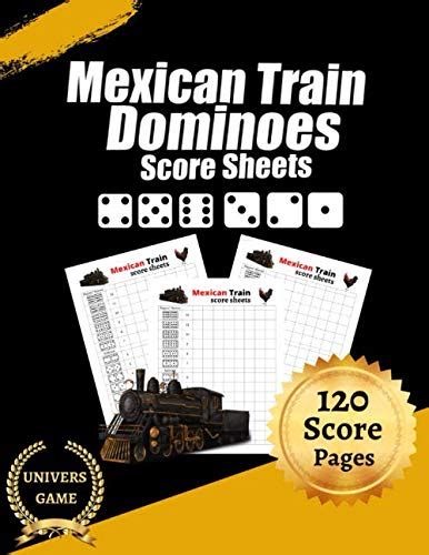 Mexican Train Dominoes Score Sheet 85 X 11 Inches 120 Score Pages