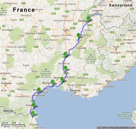 International border between france and switzerland (en); bike09 part 2: traversing france, from switzerland to spain (a two-wheeled muscle-powered race ...