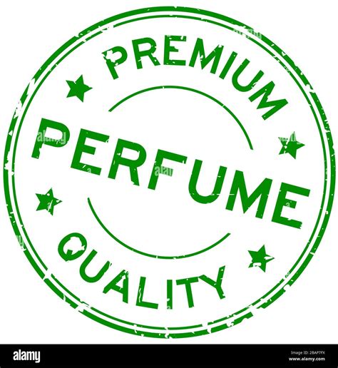 Grunge Green Premium Quality Perfume Word Round Rubber Seal Stamp On