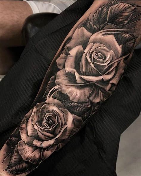 Design a tattoo with several different colors and entwined stems to create a striking piece that is sure to turn heads. Rose sleeve tattoo | Rose tattoo sleeve, Rose tattoos for ...