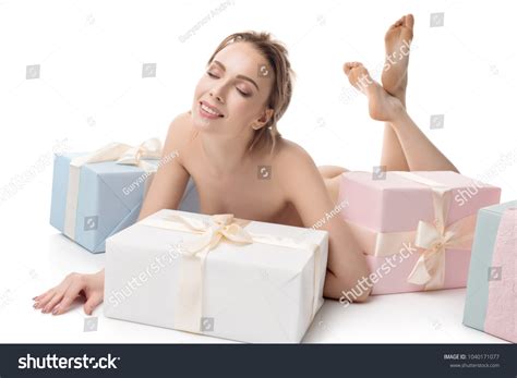 Naked Woman Color Gift Boxes On Stock Photo Shutterstock