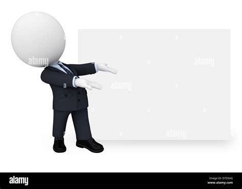 3d White Character As Business Man Stock Photo Alamy