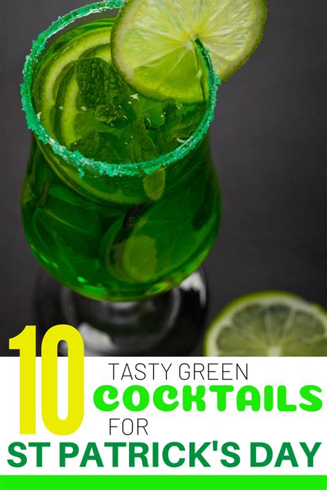 10 Fun Irish Themed Cocktails To Celebrate St Patricks Day Green Cocktails Cocktails Themed