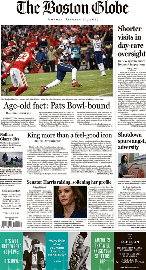Here Are The Boston Globes Front Pages Marking The Patriots Return To