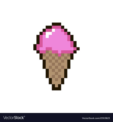 Pixel Ice Cream Royalty Free Vector Image Vectorstock