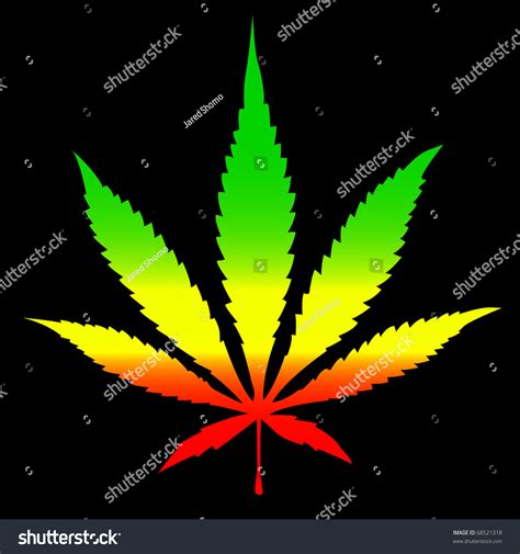 Rasta Colors Cannabis Leaf Image Vectorielle De Stock Libre De