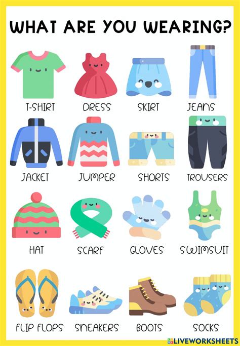 What Are You Wearing Free Online Worksheet