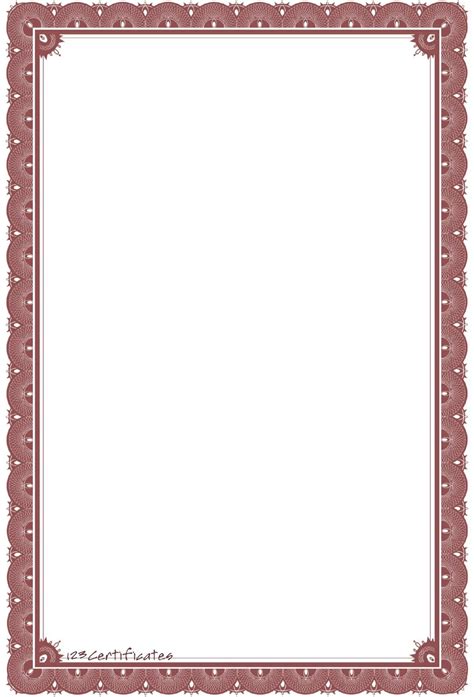 Free Certificate Border Templates For Word