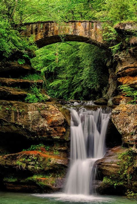 Upper Falls Old Man Cave Hocking Hills Oh Is A Photograph By Ken Cave