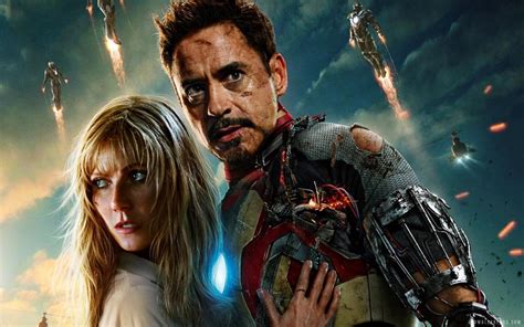 Pepper Potts Tony Stark Iron Man 3 Wallpaper Movies And Tv Series