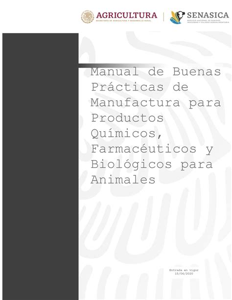 Manual De Buenas Pra Cticas De Manufactura Para Productos Qfb Manual De Buenas Pr Cticas De