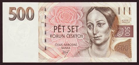 Živila se praním, úklidem a příležitostným psaním, často žila na dluh. 500 Czech koruna banknote 1993 Božena Němcová|World ...