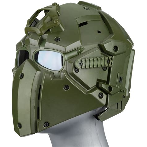 Wosport Tactical Helmet W Nvg Shroud And Transfer Base Green Airsoft