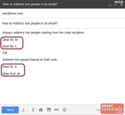 How To Address Two People In An Email Two People Addressing Tutorial