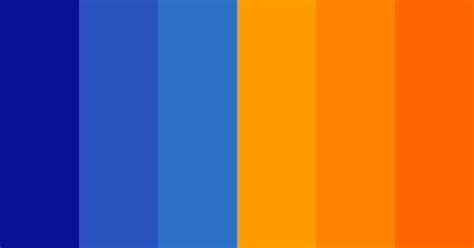 Bold Orange And Blue Color Scheme Blue
