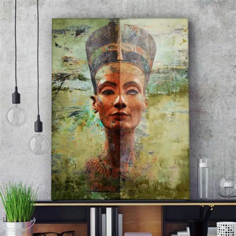 Queen Nefertiti Wall Art Canvas Print Pharaoh Art Egyptian Decor