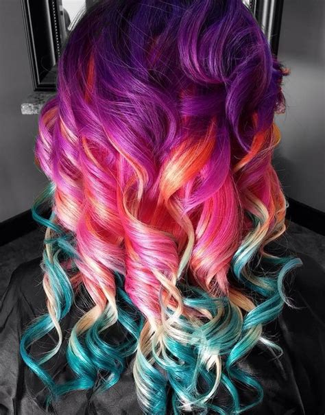 Multicolored Hair Pravana Hair Color Hair Styles Cool Hair Color