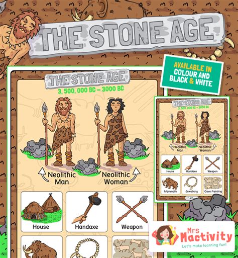 The Stone Age Display Poster And Word Mat Stone Age Classroom Resources