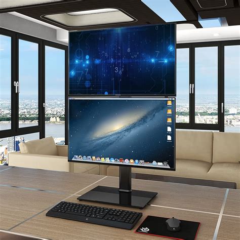 Buy Dual Monitor Stand Vertical Stack Screen Free Standing Monitor