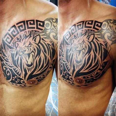 40 Tribal Lion Tattoo Designs For Men Mighty Feline Ink