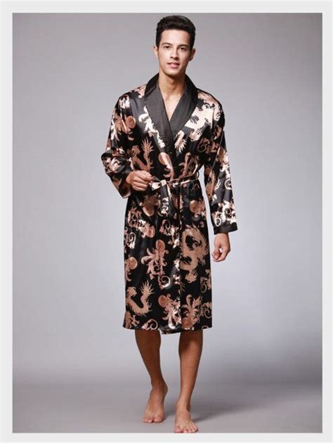 Men Sexy Bathrobe Brand Robes Faux Silk Men S Sleepwear Spring Summer