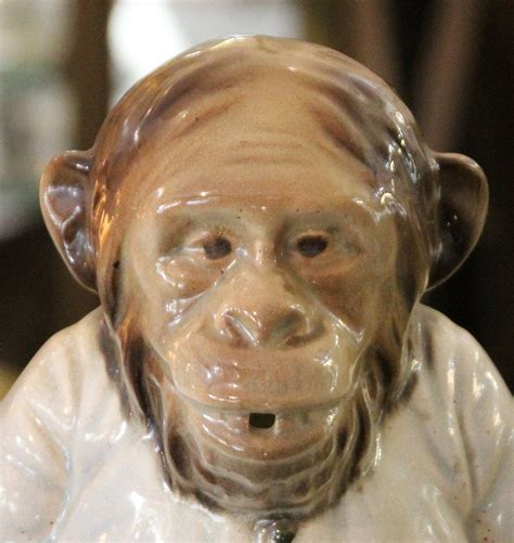 Antique Majolica Monkey Pitcher Monkey Figurine Monkey Gift Etsy