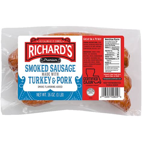 Richard S Smoked Turkey Sausage 1 Lb