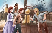 Illustrations for "The fifteen year old captain" on Behance