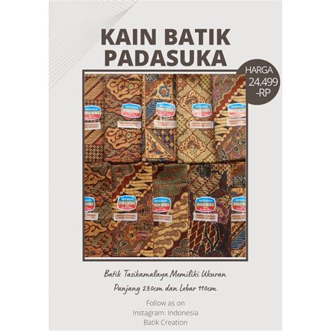 Jual Kain Panjang Batik Padasuka Batik Tasikmalaya Shopee Indonesia