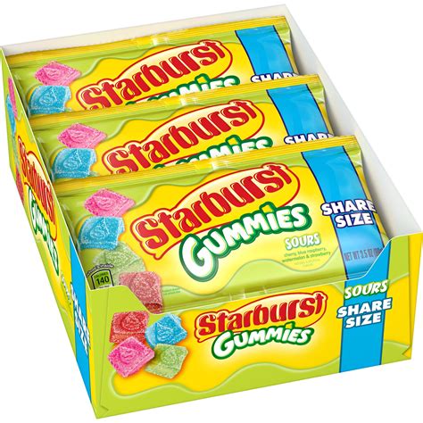 Starburst Sour Gummies Candy 35 Ounce 15 Share Size Packs Walmart