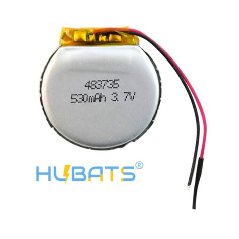 483735 37v 530mah Rechargeable Round Lithium Polymer Battery Lithium