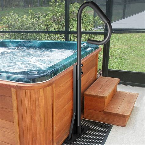 Vevor Hot Tub Handrail 600lbs Capacity Spa Side Handrail 56 Slide Under Base Spa